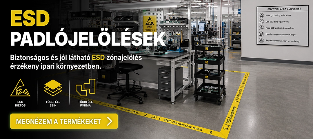 ESD padlójelölések
