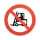 WARNING SIGN 'NO FORKLIFT' CIRCLE RED