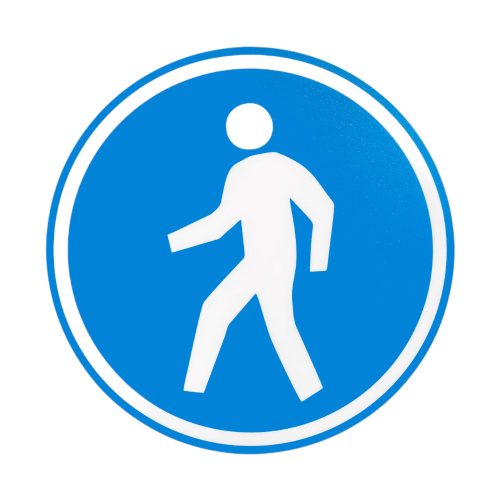 PEDESTRIAN WALKWAYS CIRCLE BLUE