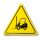 WARNING SIGN FORKLIFT TRIANGLE YELLOW