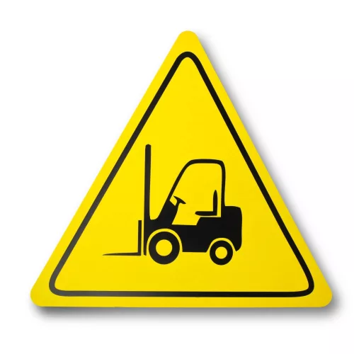 WARNING SIGN FORKLIFT TRIANGLE YELLOW