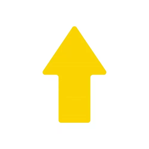 FLOOR SIGN STRAIGHT ARROW YELLOW