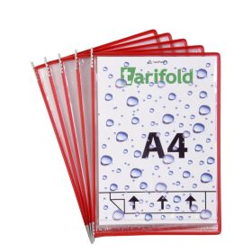   Vízálló bemutatótábla A4 piros, alul nyitott simítózáras