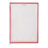 Vízálló bemutatótábla A4 piros, alul nyitott simítózáras