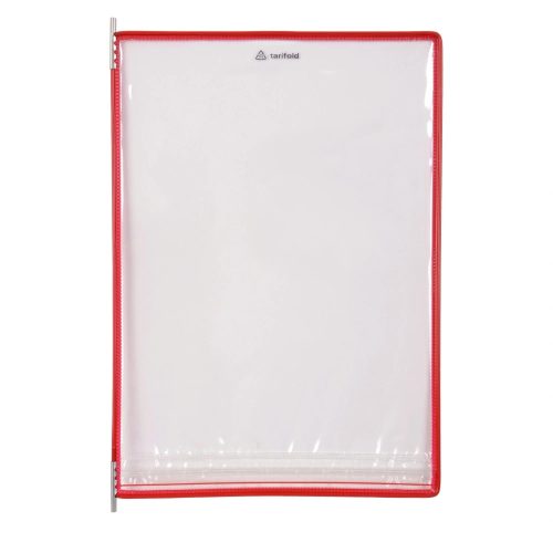 Vízálló bemutatótábla A4 piros, alul nyitott simítózáras