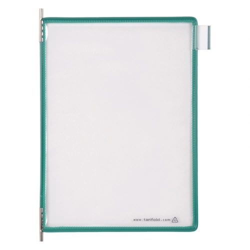 Bemutatótábla A5, zöld, álló, felül nyitott