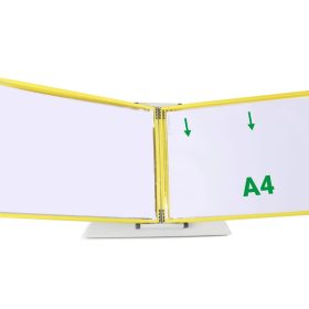 Bemutatótábla A4, sárga, fekvő, felül nyitott