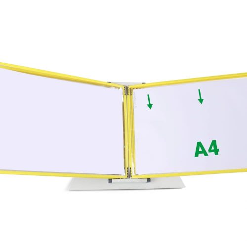 Bemutatótábla A4, sárga, fekvő, felül nyitott