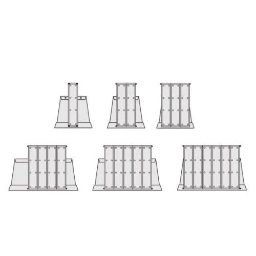 Table stand A4, metal, empty, for 40 display boards