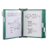 Wall mounted holder A4 steel + 10 green display boards