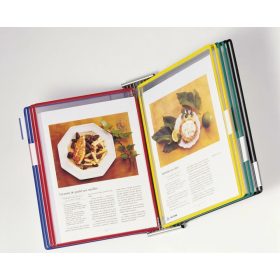   Wall mounted holder set, A4, stainless steel, + 10 display boards, mixed