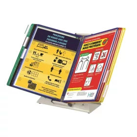   Sterifold antimikrobiális asztali szett A4, fém, 10 db bemutatótáblával, vegyes