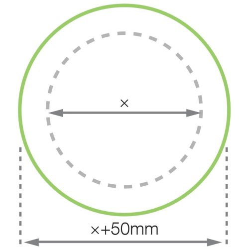GEToolbox® DOT shape 'ExtraLife floor marking' protected film 75 mm