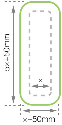 GEToolbox® I shape 'ExtraLife floor marking' protected film 50 mm