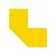 GEToolbox® L Shape Flexible Floor marking  25 mm TRAFFIC YELLOW