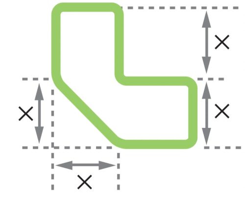 GEToolbox® L Shape Massive Floor Marking 50 mm 