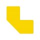 GEToolbox® Tvar L Masívne značenie podlahy 100 mm žltá