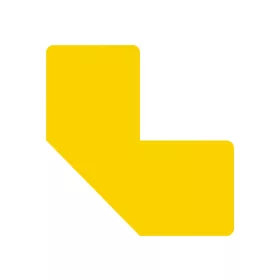   GEToolbox® L Alakú Flexibilis padlójelölés 50 mm TRAFFIC SÁRGA