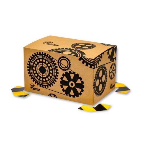 GEToolbox® L Shape Flexible Floor marking  50 mm WHITE-RED