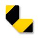 GEToolbox® Tvar L Flexibilné značenie podlahy 50 mm žltá-čierna
