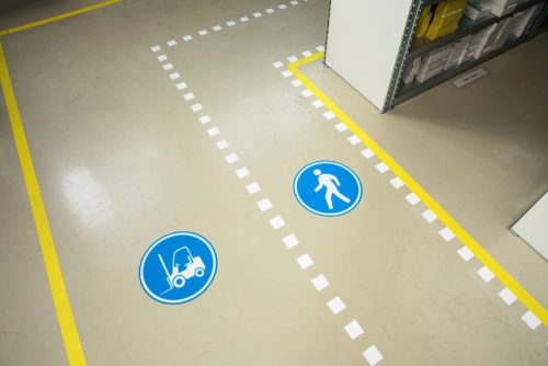 GEToolbox® Négyzet Alakú Masszív padlójelölés 75 mm SZÜRKE