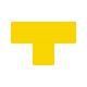 GEToolbox® Tvar T Masívne značenie podlahy 50 mm žltá