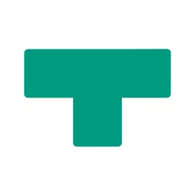 T alakú padlójelölés 50 mm