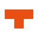 GEToolbox® T kształt Masywne znakowanie podłóg 100 mm pomarańczowy