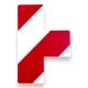GEToolbox® Tvar T Flexibilné značenie podlahy 75 mm biela-červená