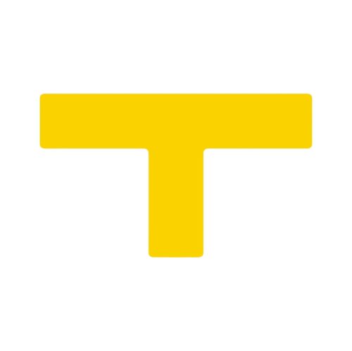 GEToolbox® Hosszú T Alakú Flexibilis padlójelölés 100 mm TRAFFIC SÁRGA RAL1023