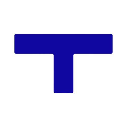 GEToolbox® Hosszú T Alakú Flexibilis padlójelölés 100 mm SIGNAL KÉK RAL 5005