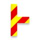 GEToolbox® Dlhý tvar T Flexibilné značenie podlahy 100 mm žltá-červená