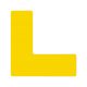 GEToolbox® Dlhý tvar L Masívne značenie podlahy 100 mm žltá