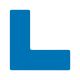 GEToolbox® Dlhý tvar L Masívne značenie podlahy 75 mm modrá