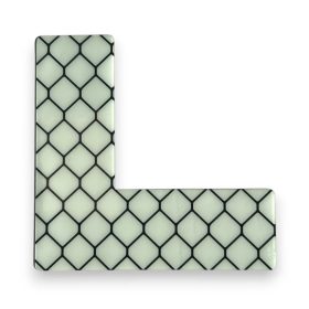 Padlójelölés ESD területre L alakú hosszú 50 mm fehér