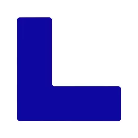   GEToolbox® Hosszú L Alakú Flexibilis padlójelölés 50 mm SIGNAL KÉK RAL 5005