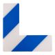 GEToolbox® Dlhý tvar L Masívne značenie podlahy 75 mm biela-modrá