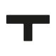 GEToolbox® Długi T kształt Elastyczne znakowanie podłóg  75 mm CZARNY