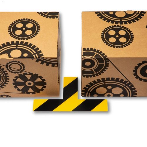 GEToolbox® T Alakú Hosszú Masszív padlójelölés 50mm FEHÉR-FEKETE