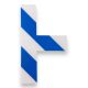 GEToolbox® Dlhý tvar T Flexibilné značenie podlahy 75 mm biela-modrá
