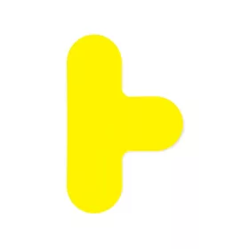 T alakú padlójelölő kerek forma