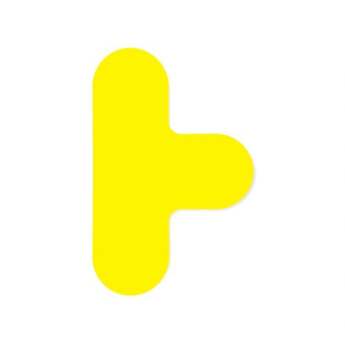 T alakú padlójelölő kerek forma