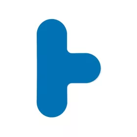 T alakú padlójelölő kerek forma