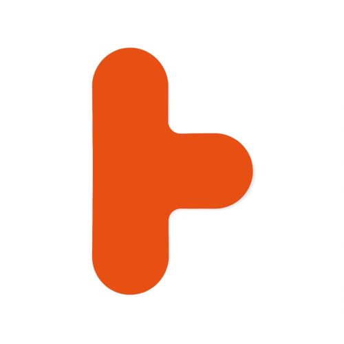 T alakú padlójelölő kerek forma