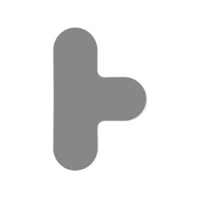 T alakú padlójelölő kerek forma