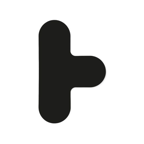 T alakú padlójelölő kerek forma