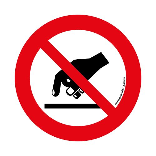"DO NOT TOUCH!" FLOOR SIGN 300 mm