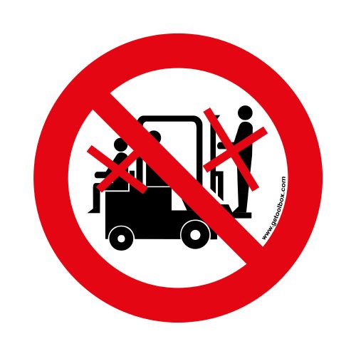 TRAVELING WITH FORKLIFT IS FORBIDDEN!' FLOOR SIGN 300 mm