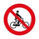 CYCLING IS PROHIBITED!' FLOOR SIGN 300 mm