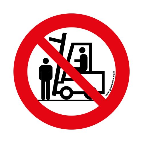 DO NOT STAND UNDER A LIFTED LOAD!' FLOOR SIGN 300 mm